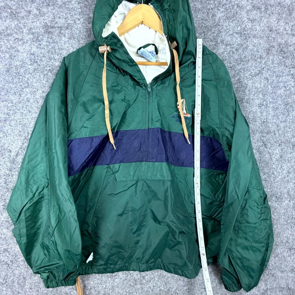 Vintage Charles River Apparel Hilton Head Island Anorak Jacket Mens Green Medium - Picture 5 of 6